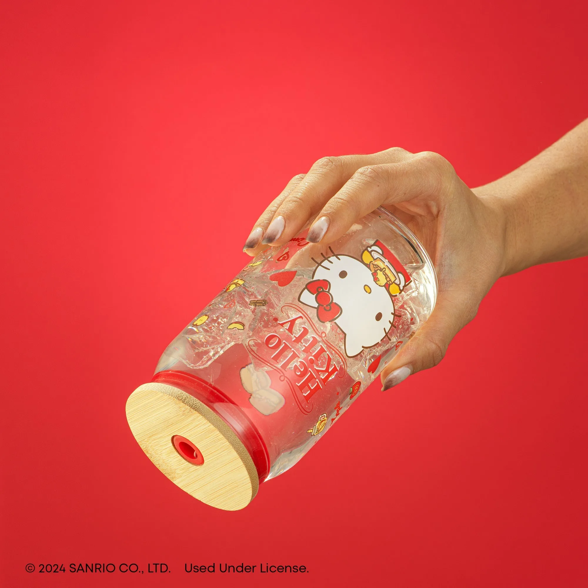 Hello Kitty Favorite Flavor Lidded Glass Tumbler SANRIO