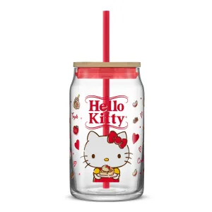 Hello Kitty Favorite Flavor Lidded Glass Tumbler SANRIO
