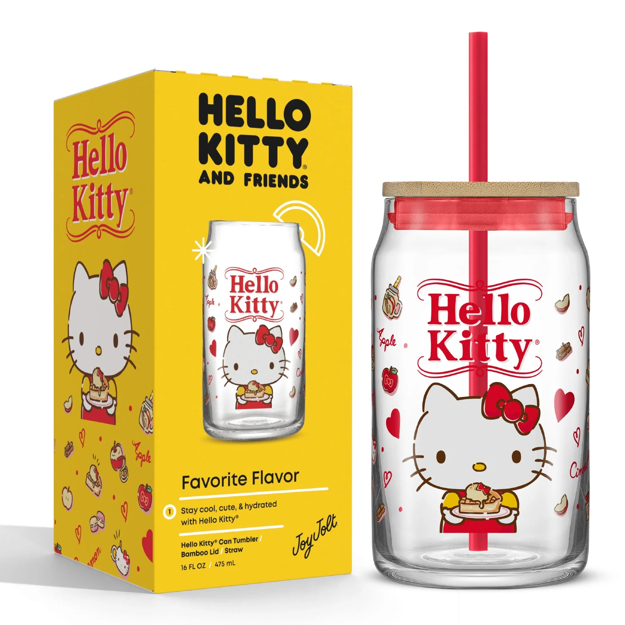 Hello Kitty Favorite Flavor Lidded Glass Tumbler SANRIO