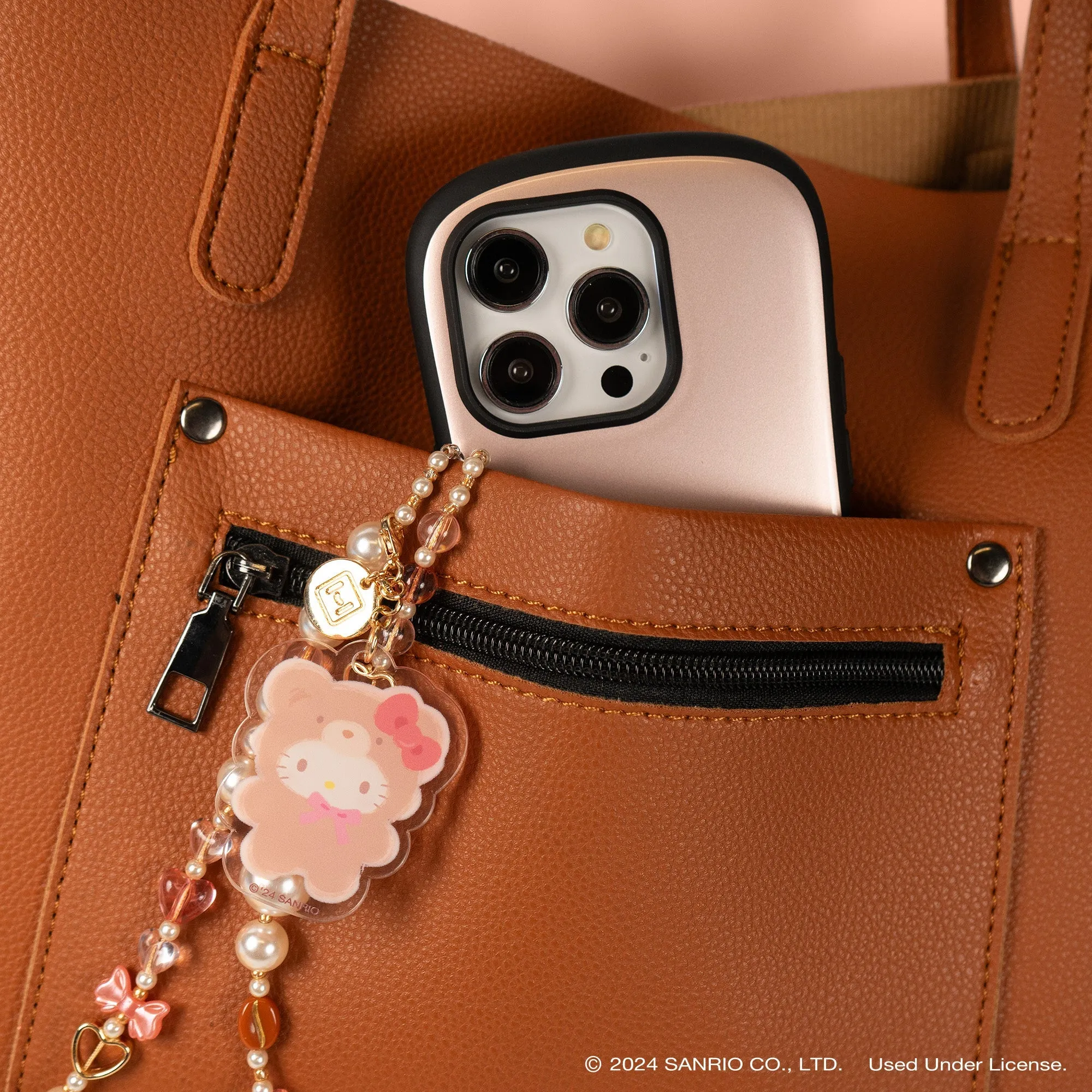 Hello Kitty Latte Bear Beaded Charm Mobile Phone Wrist Strap SANRIO
