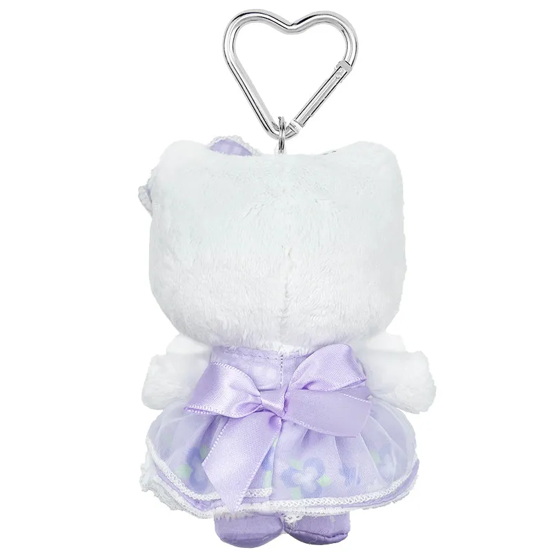 Hello Kitty Purple Plush Mascot Keychain (50th Anniv. Floral Series) SANRIO
