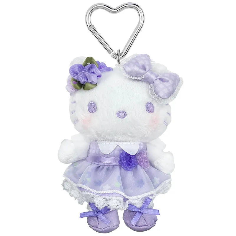 Hello Kitty Purple Plush Mascot Keychain (50th Anniv. Floral Series) SANRIO