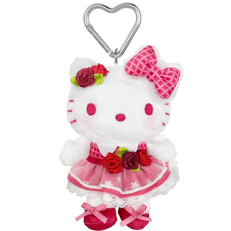 Hello Kitty Red Plush Mascot Keychain (50th Anniv. Floral Series) SANRIO