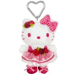 Hello Kitty Red Plush Mascot Keychain (50th Anniv. Floral Series) SANRIO