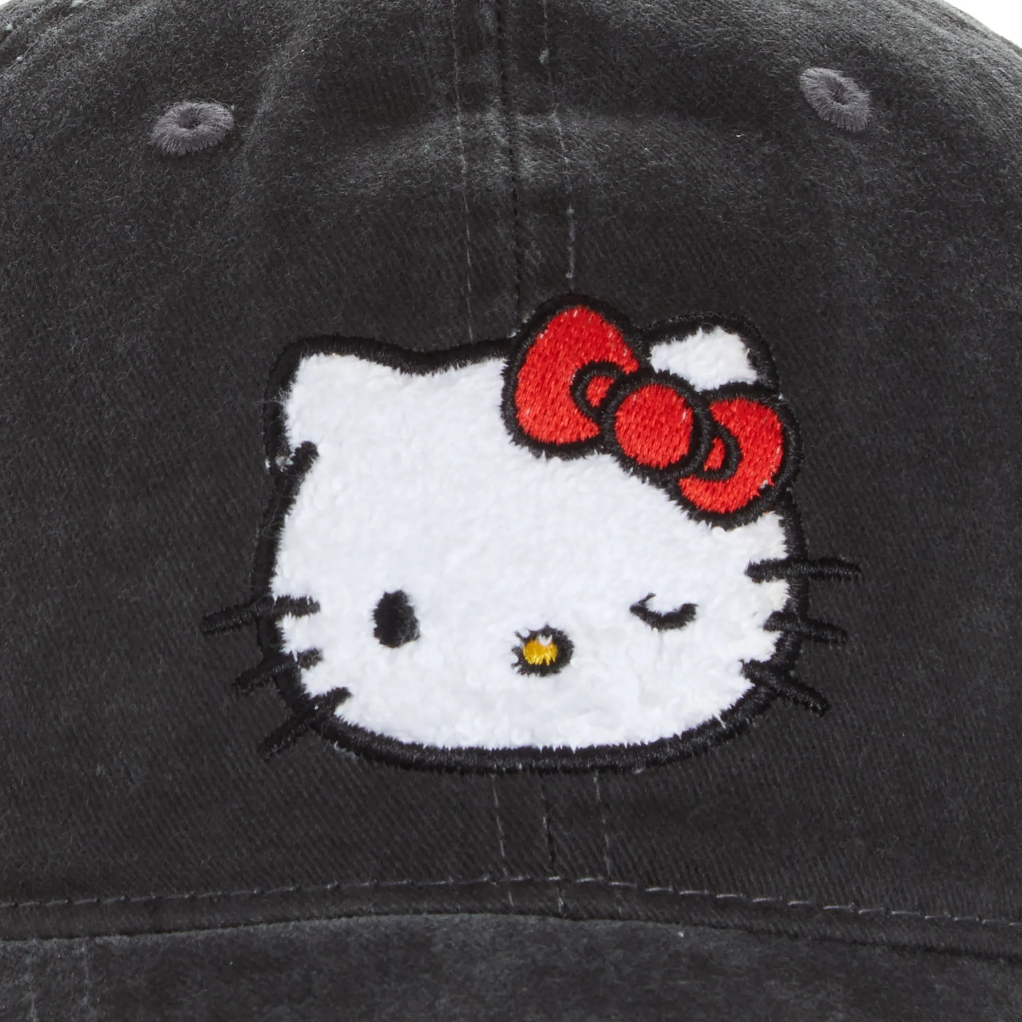 Hello Kitty Retro Pigment Wash Cap (Black) SANRIO