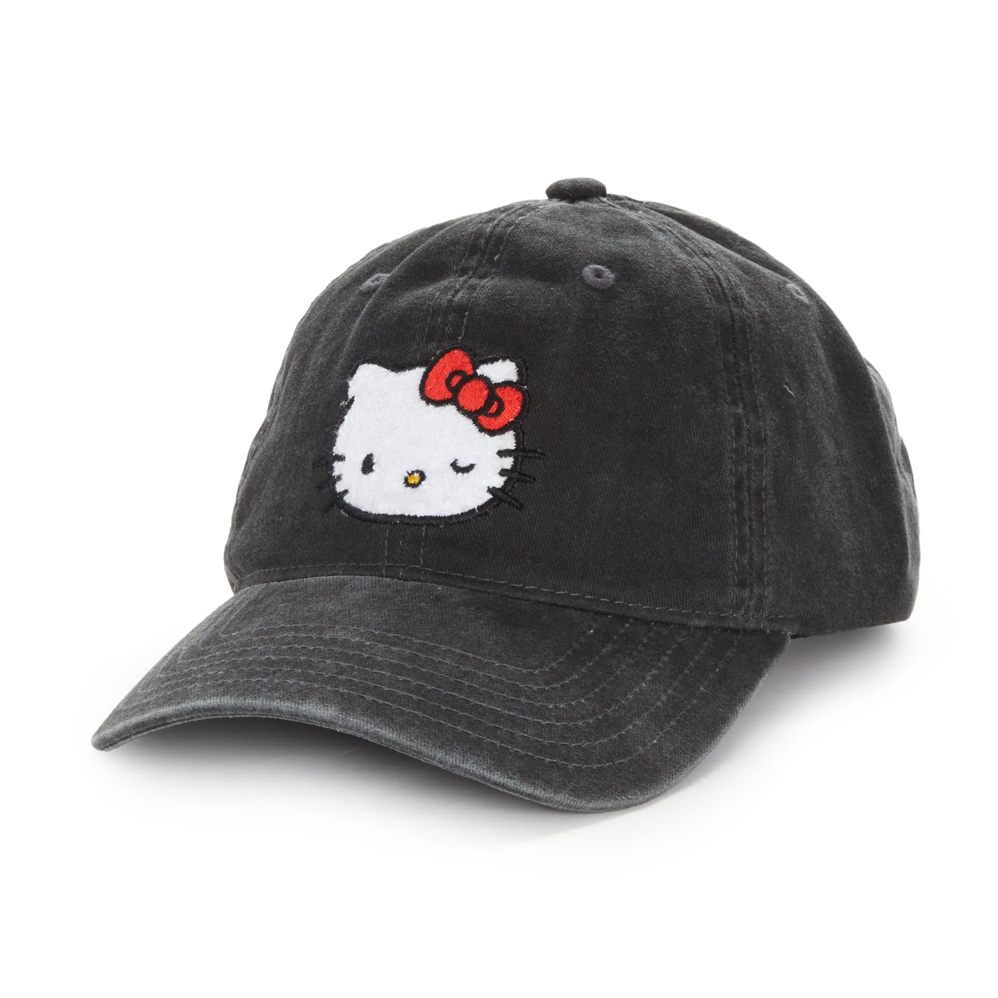 Hello Kitty Retro Pigment Wash Cap (Black) SANRIO