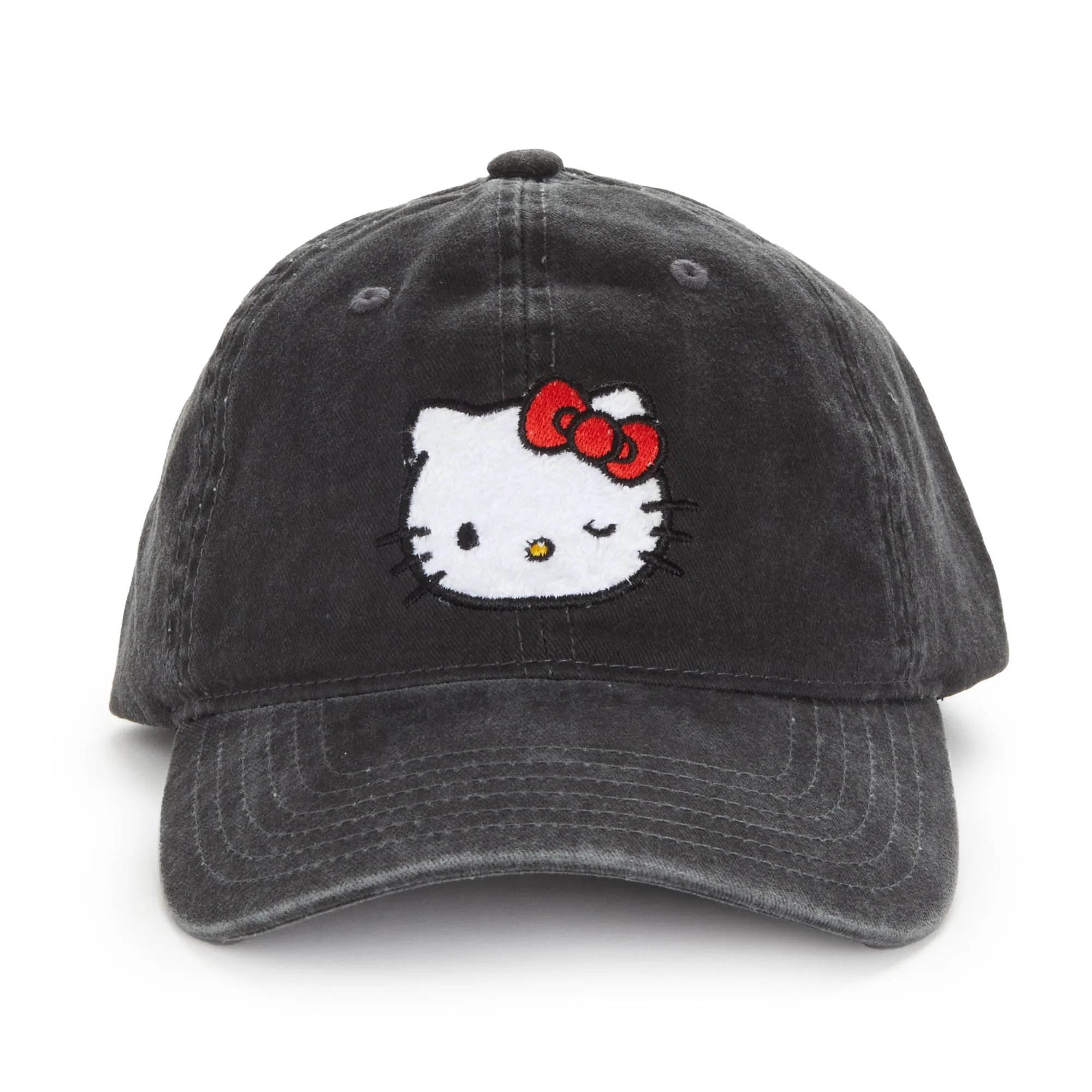 Hello Kitty Retro Pigment Wash Cap (Black) SANRIO