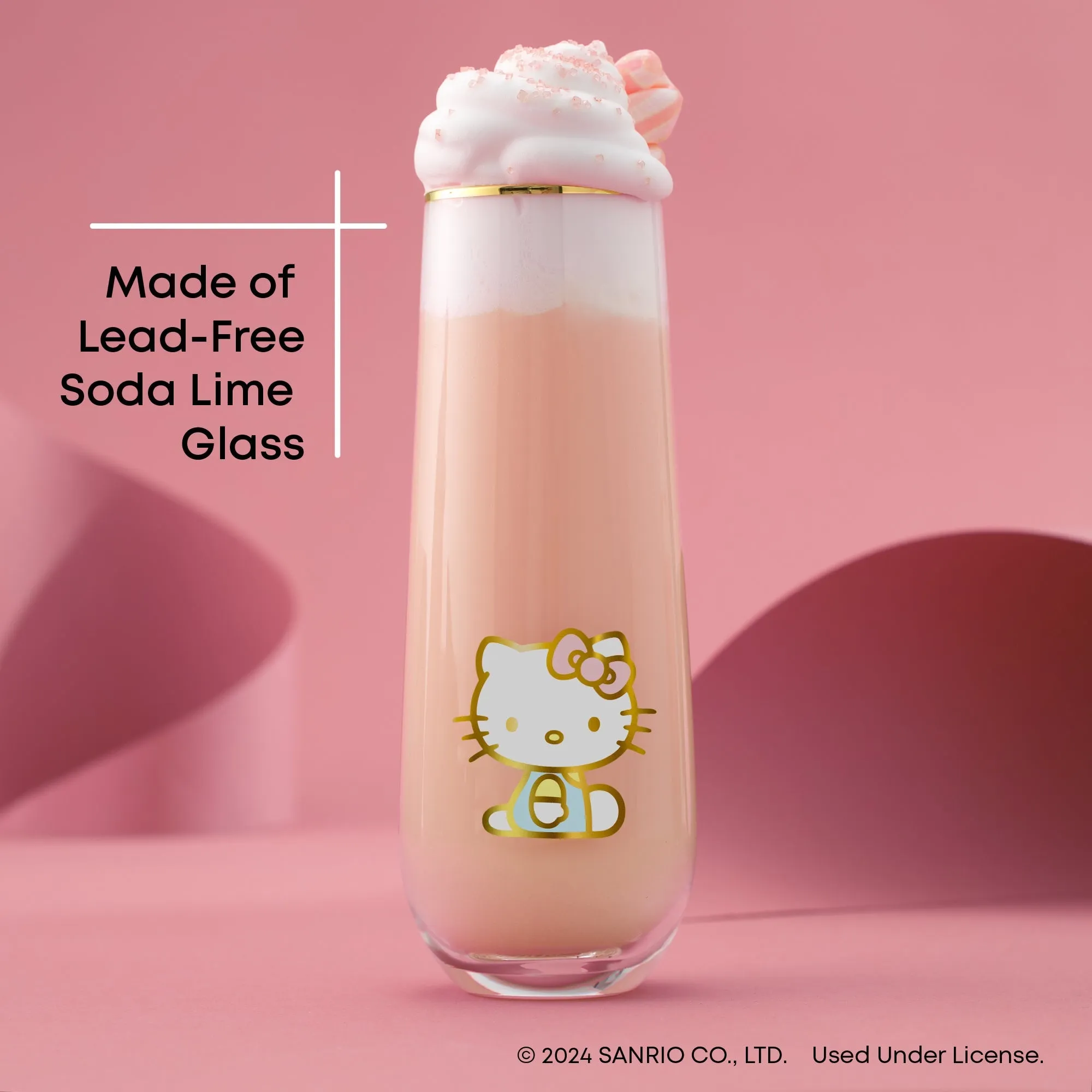 Hello Kitty Stay Gold Stemless Flutes (Set of 4) SANRIO