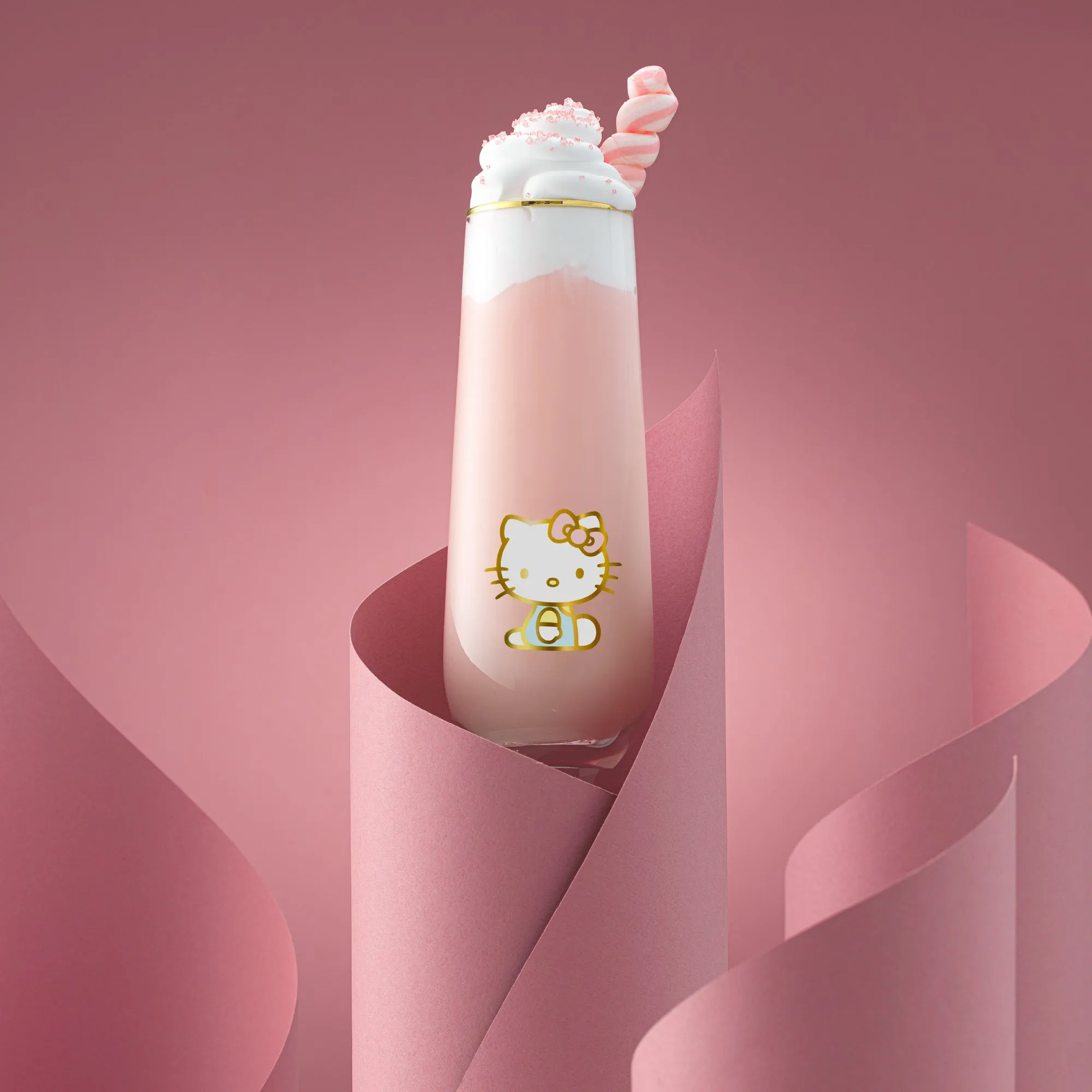 Hello Kitty Stay Gold Stemless Flutes (Set of 4) SANRIO