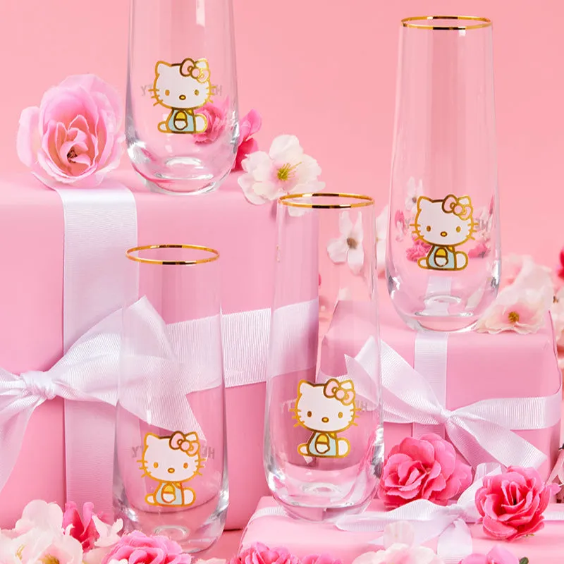 Hello Kitty Stay Gold Stemless Flutes (Set of 4) SANRIO