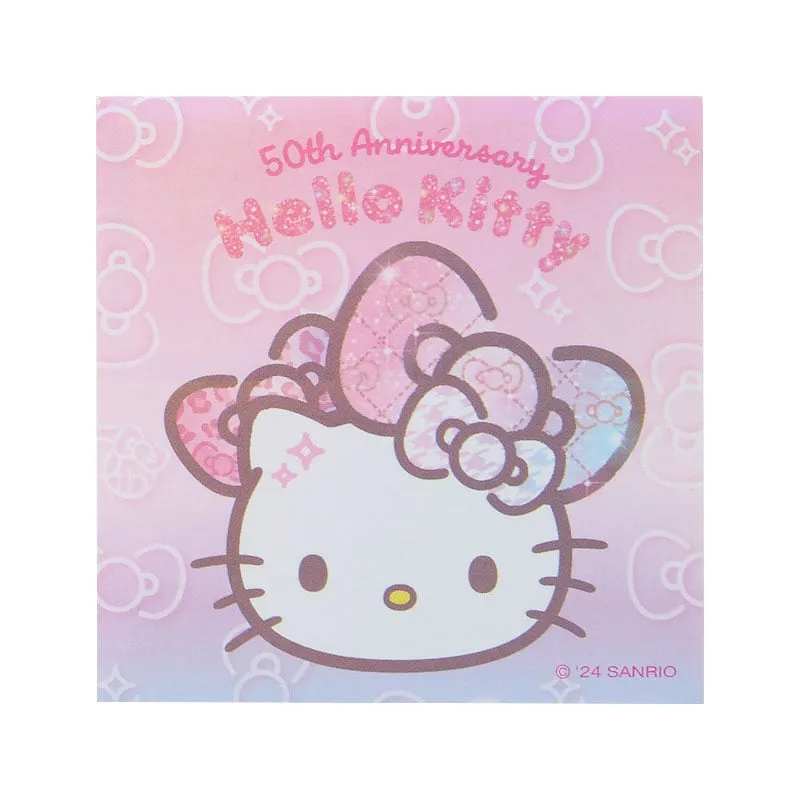 Hello Kitty Sticker & Pouch Set 50th Anniv. (Fashionable Ribbons Series) SANRIO