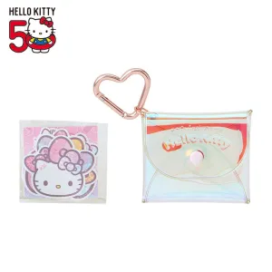 Hello Kitty Sticker & Pouch Set 50th Anniv. (Fashionable Ribbons Series) SANRIO