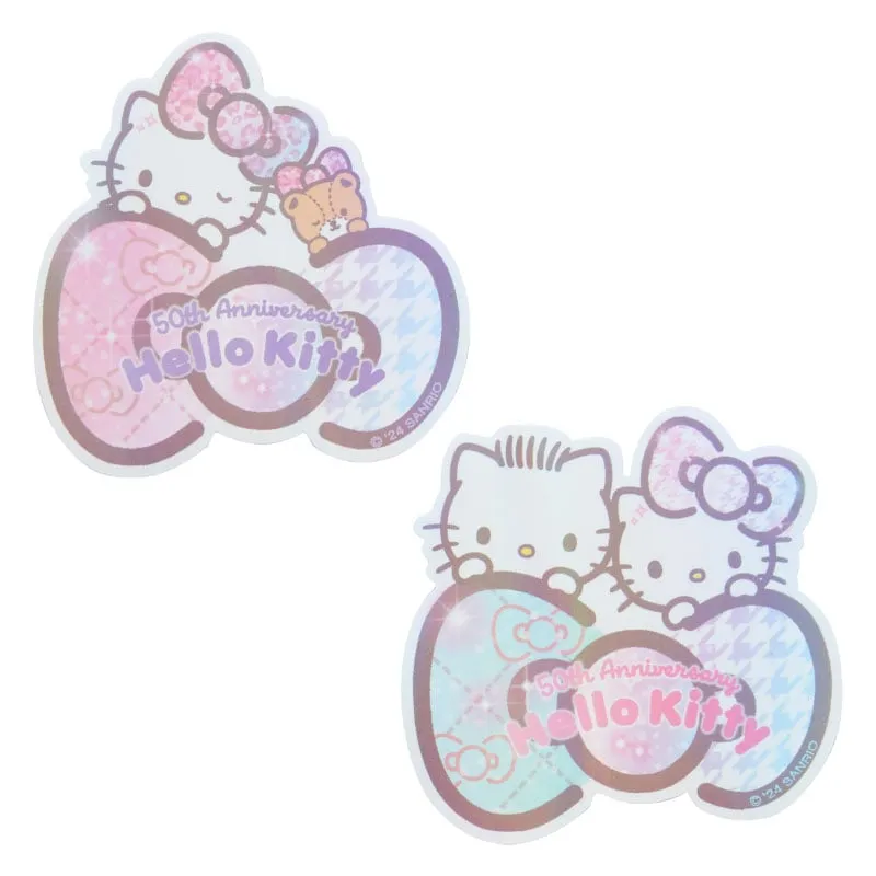 Hello Kitty Sticker & Pouch Set 50th Anniv. (Fashionable Ribbons Series) SANRIO
