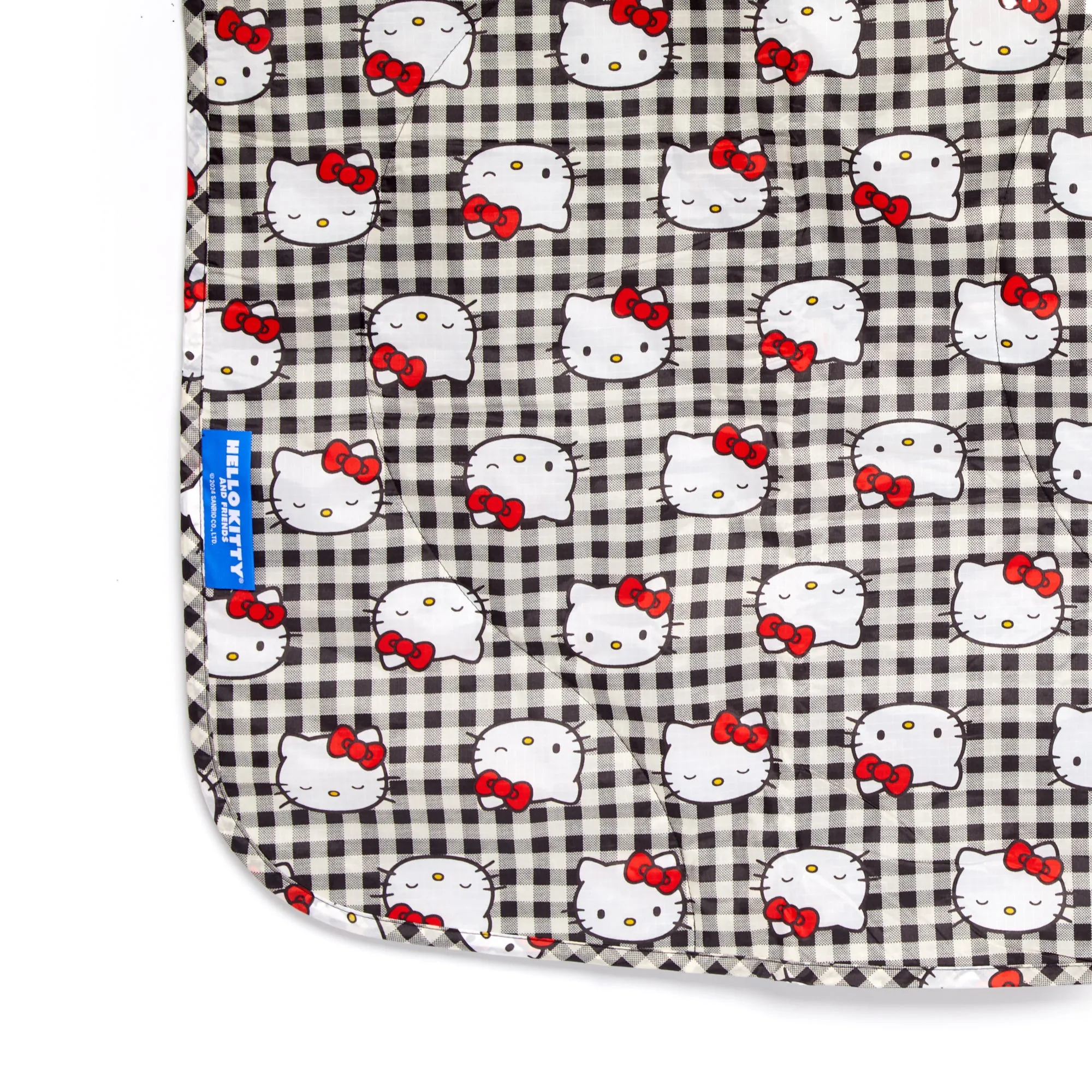 Hello Kitty x Baggu 50th Anniversary Puffy Picnic Blanket (Black Gingham) SANRIO