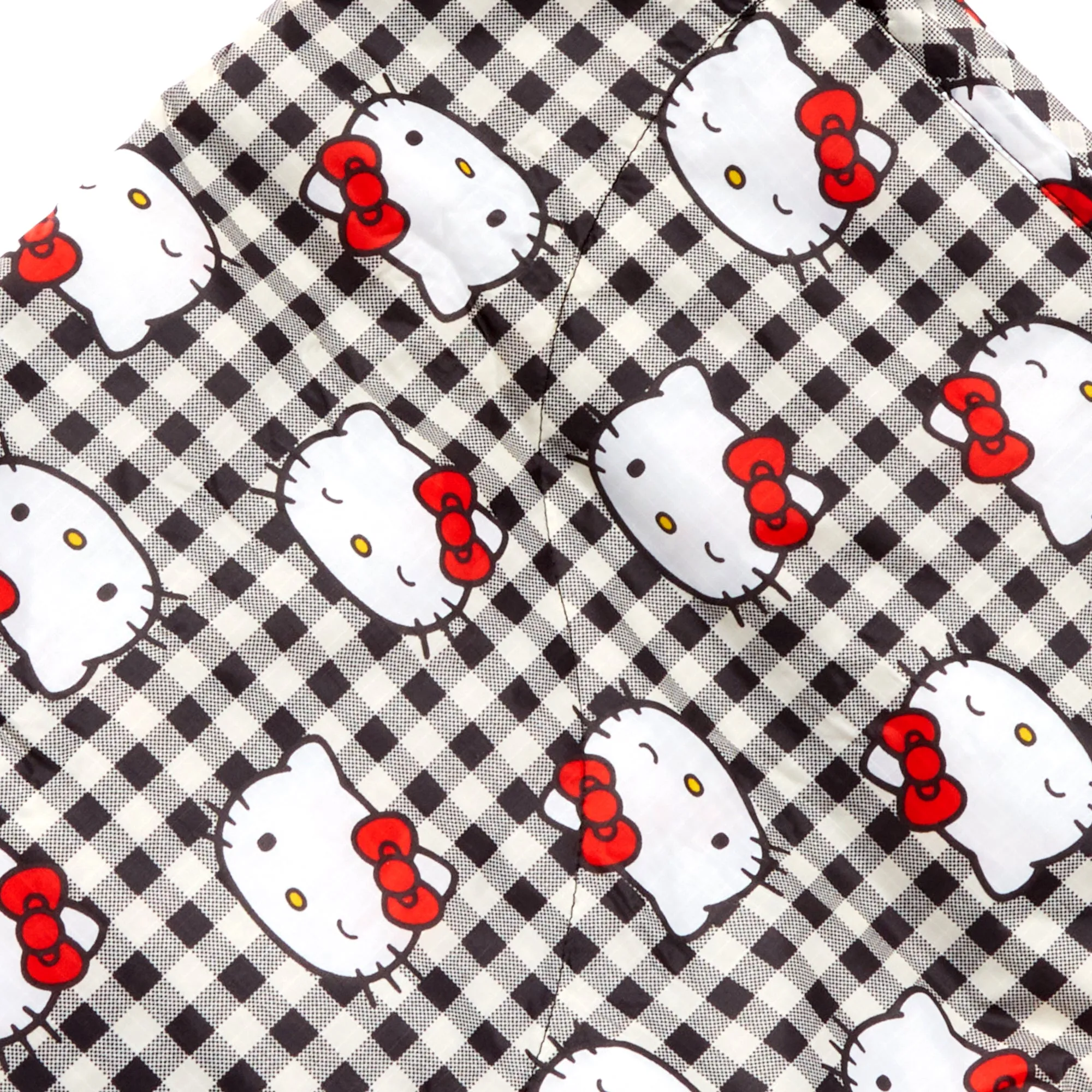 Hello Kitty x Baggu 50th Anniversary Puffy Picnic Blanket (Black Gingham) SANRIO