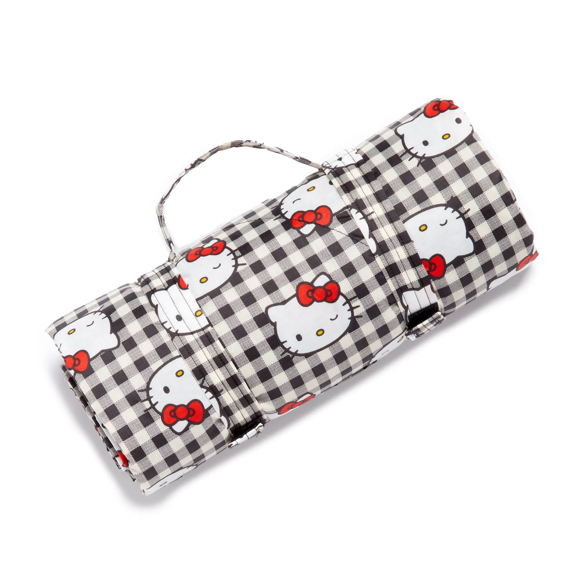 Hello Kitty x Baggu 50th Anniversary Puffy Picnic Blanket (Black Gingham) SANRIO