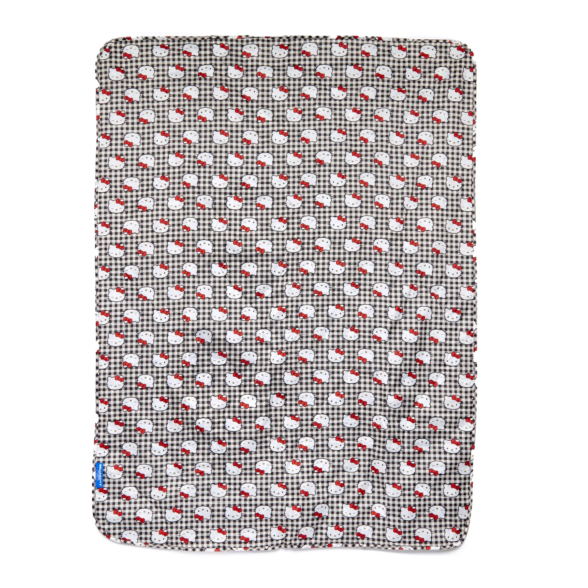 Hello Kitty x Baggu 50th Anniversary Puffy Picnic Blanket (Black Gingham) SANRIO