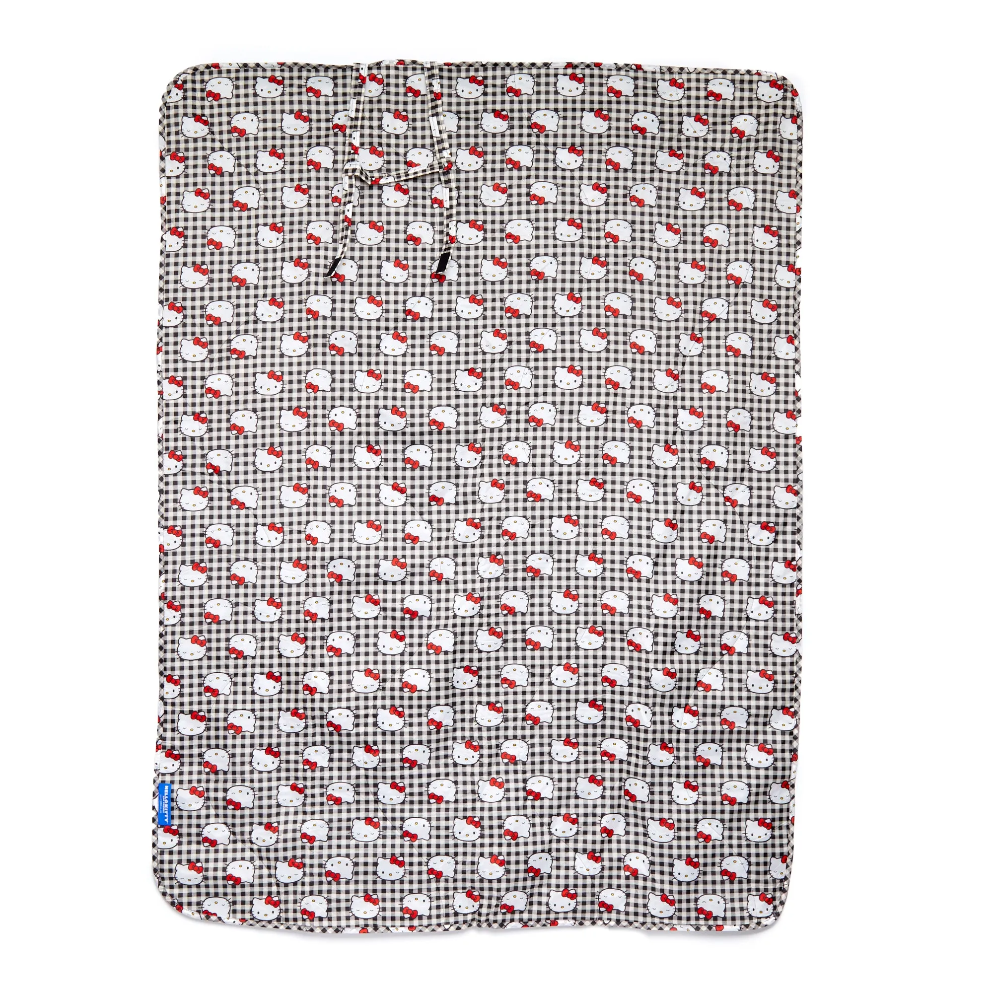 Hello Kitty x Baggu 50th Anniversary Puffy Picnic Blanket (Black Gingham) SANRIO