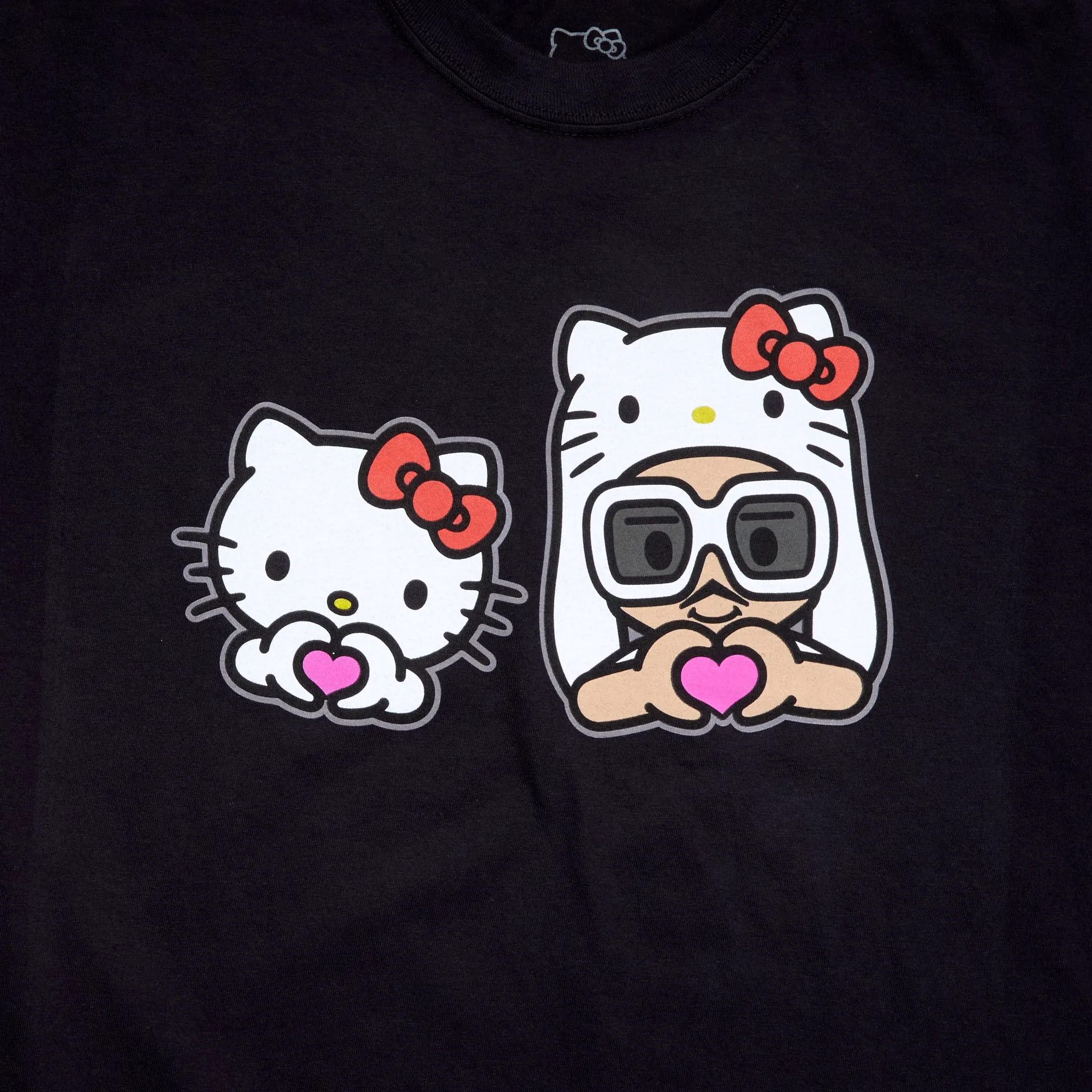 Hello Kitty x Bruno Mars Heart Hands Black Tee SANRIO