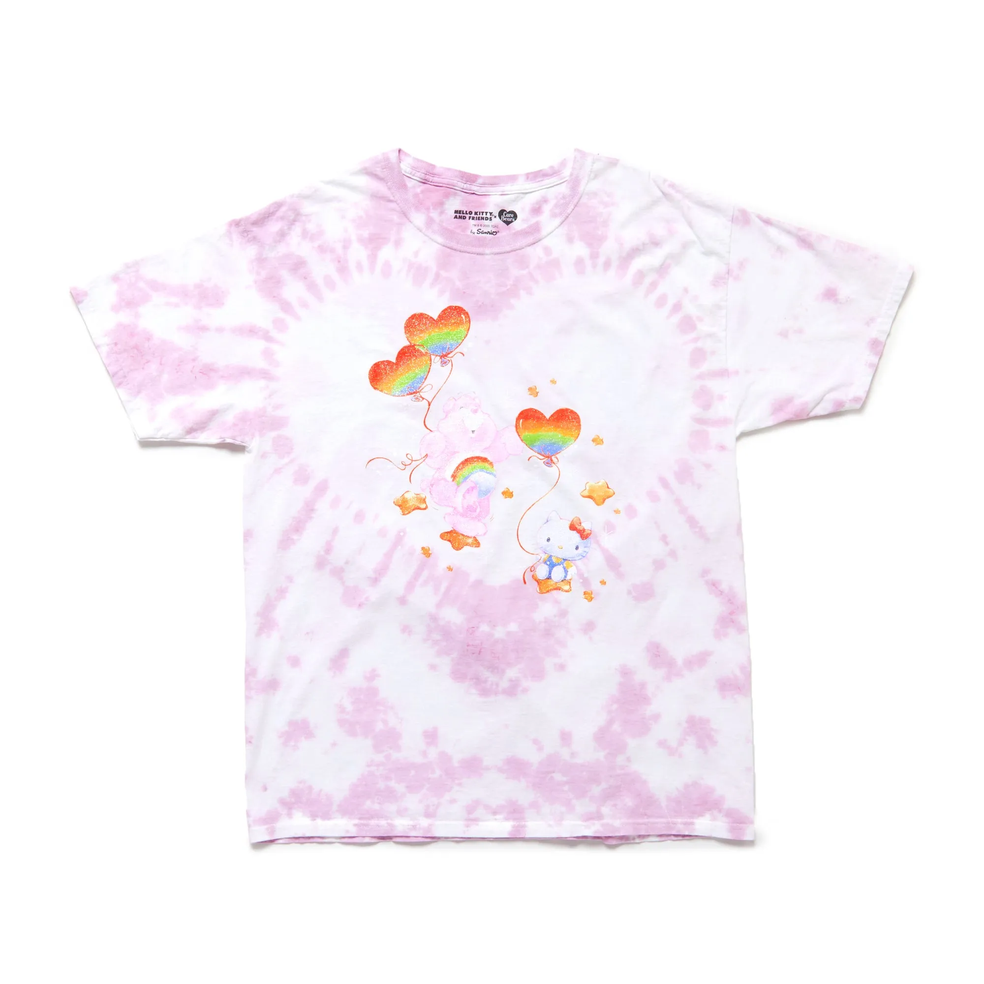 Hello Kitty x Care Bears Tie-Dye Glitter Tee SANRIO