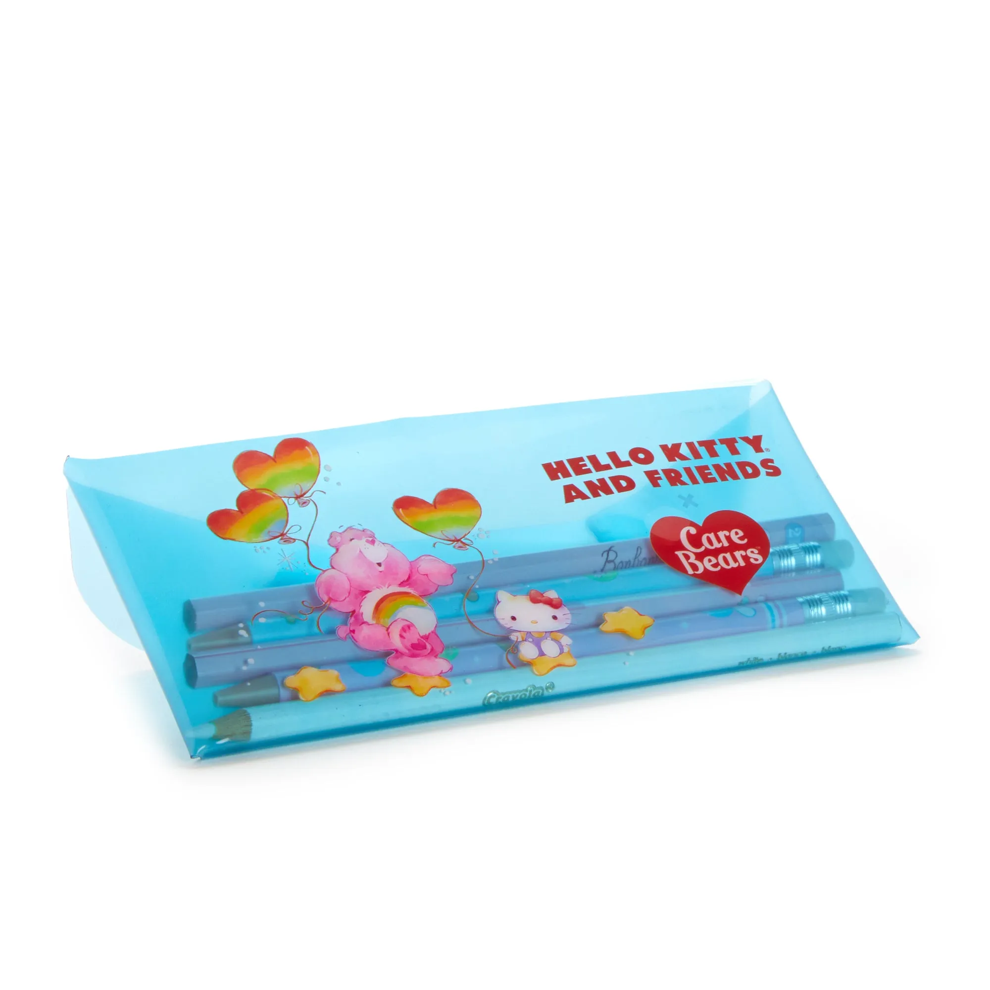Hello Kitty x Care Bears Translucent Blue Pencil Case SANRIO