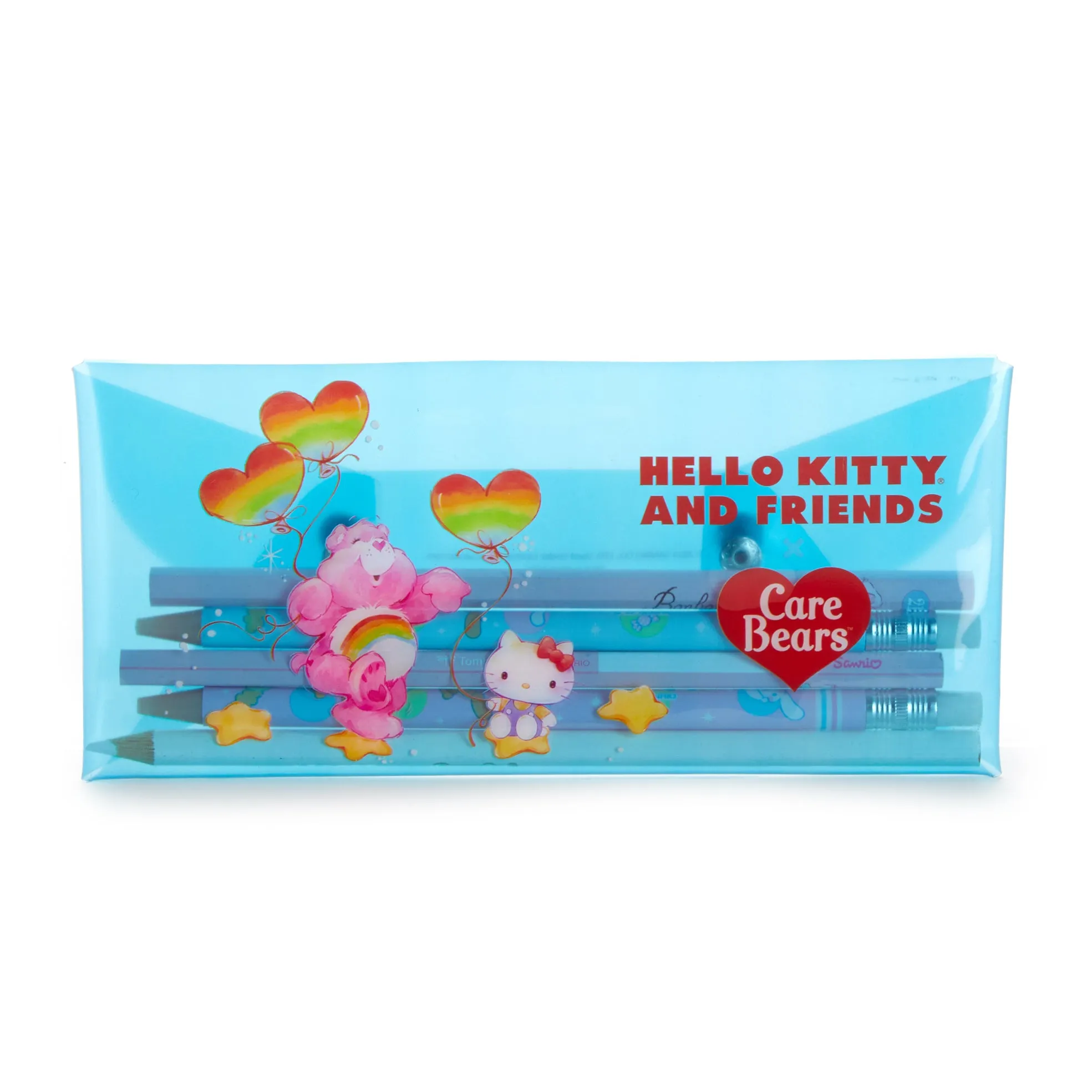 Hello Kitty x Care Bears Translucent Blue Pencil Case SANRIO