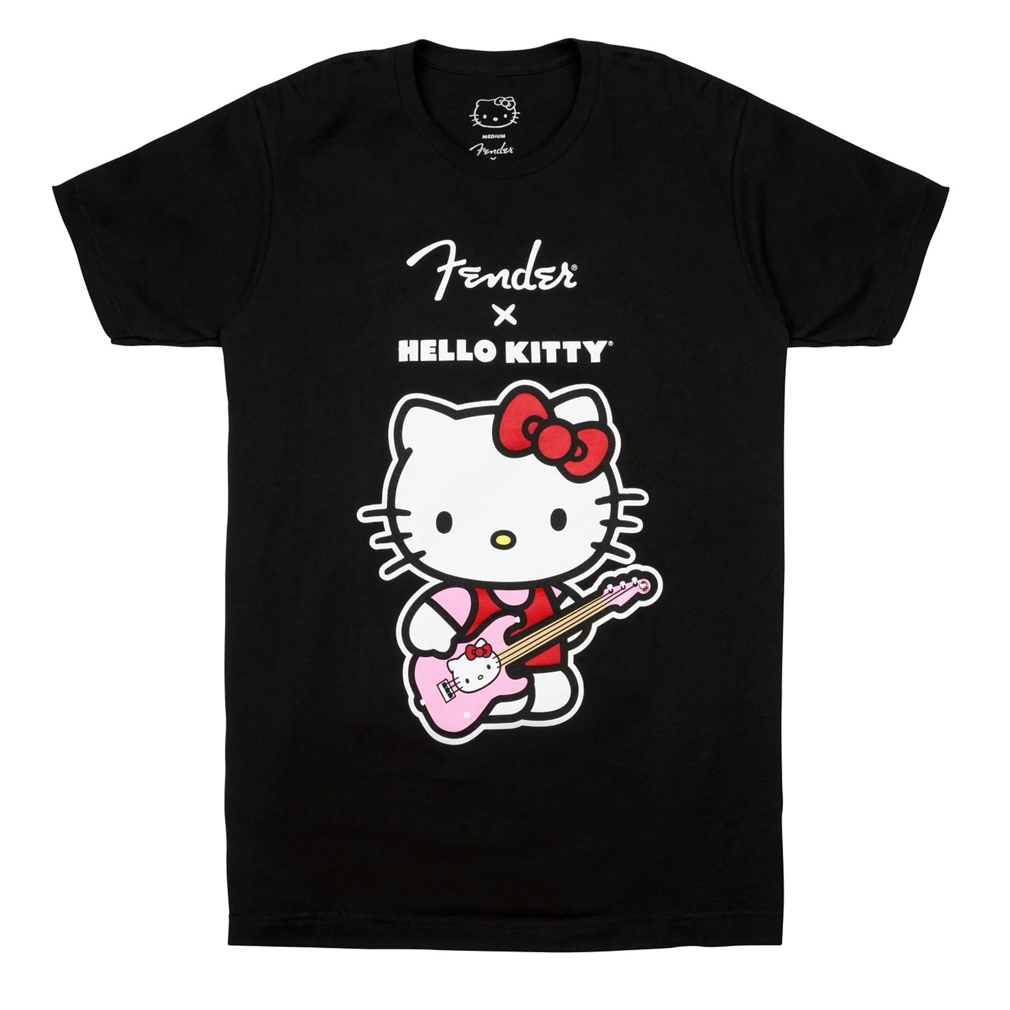 Hello Kitty x Fender Black Front Logo Tee