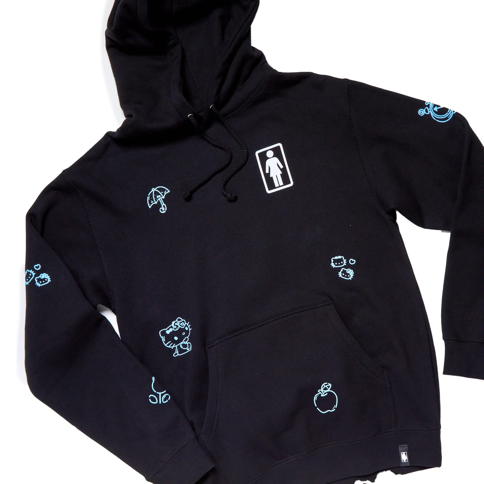 Hello Kitty x GIRL Black Hoodie (50th Anniv.) SANRIO