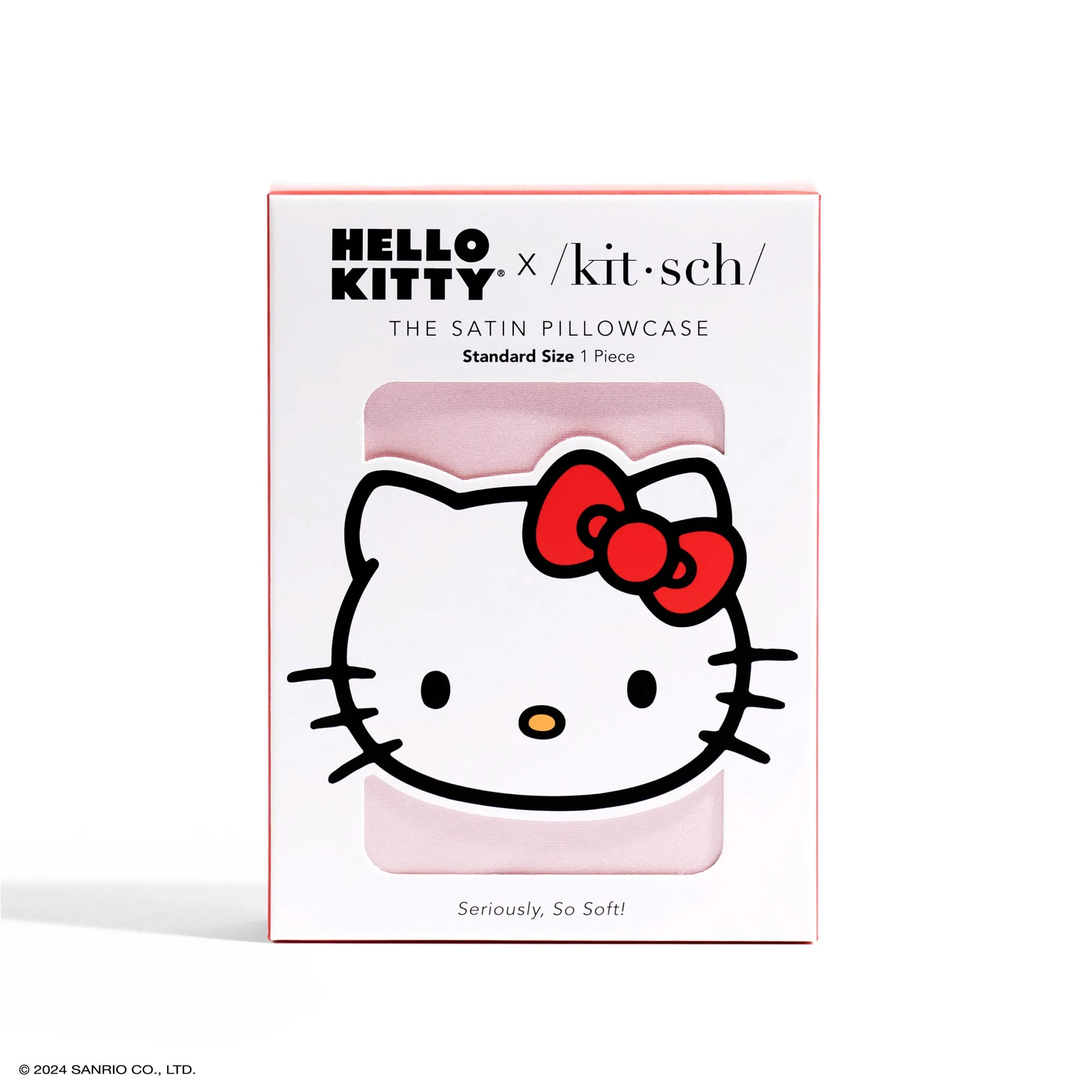 Hello Kitty x Kitsch Face Pillowcase (Solid Pink) SANRIO