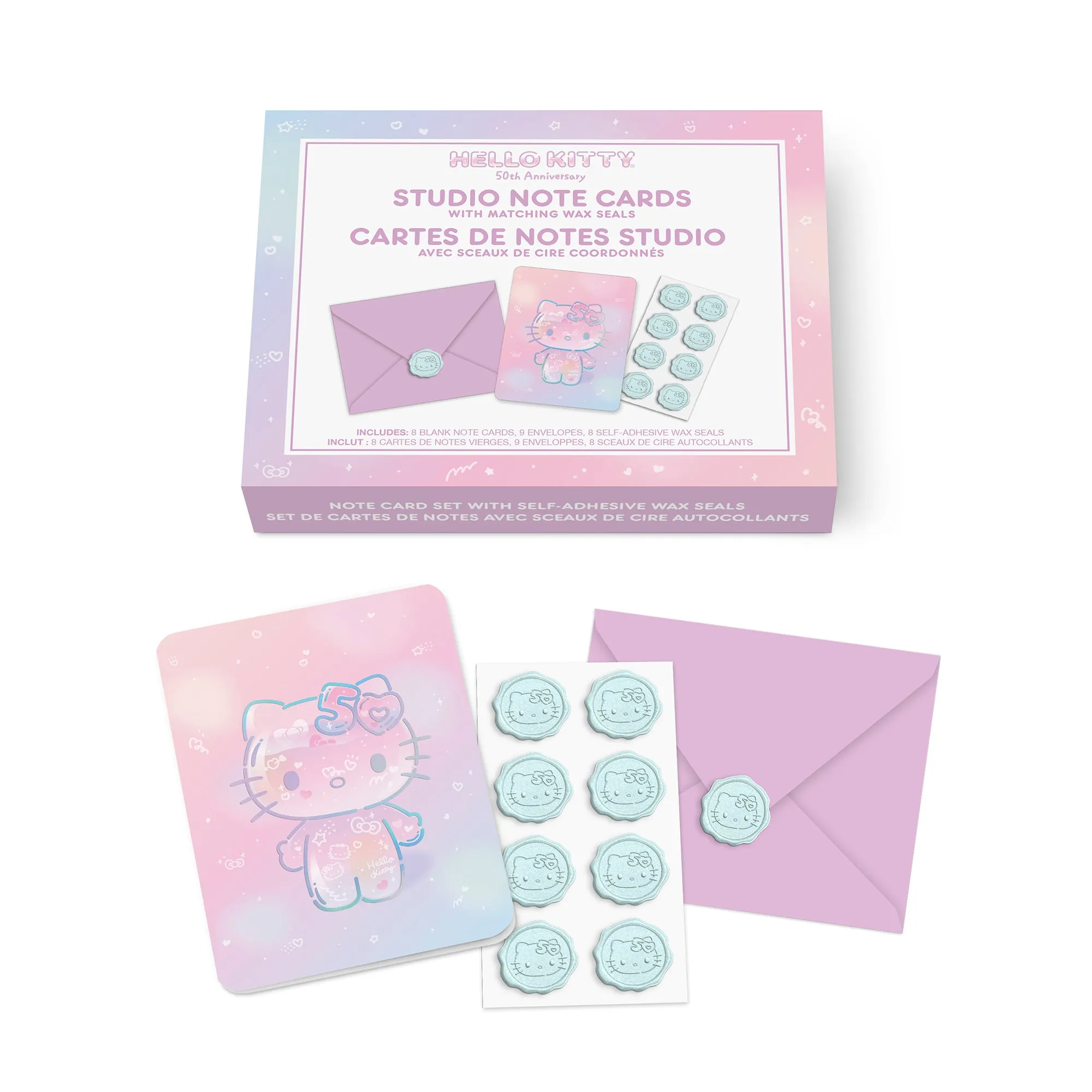 Hello Kitty x Studio Oh! 50th Anniversary 25-Pc Note Cards & Wax Seals Set SANRIO