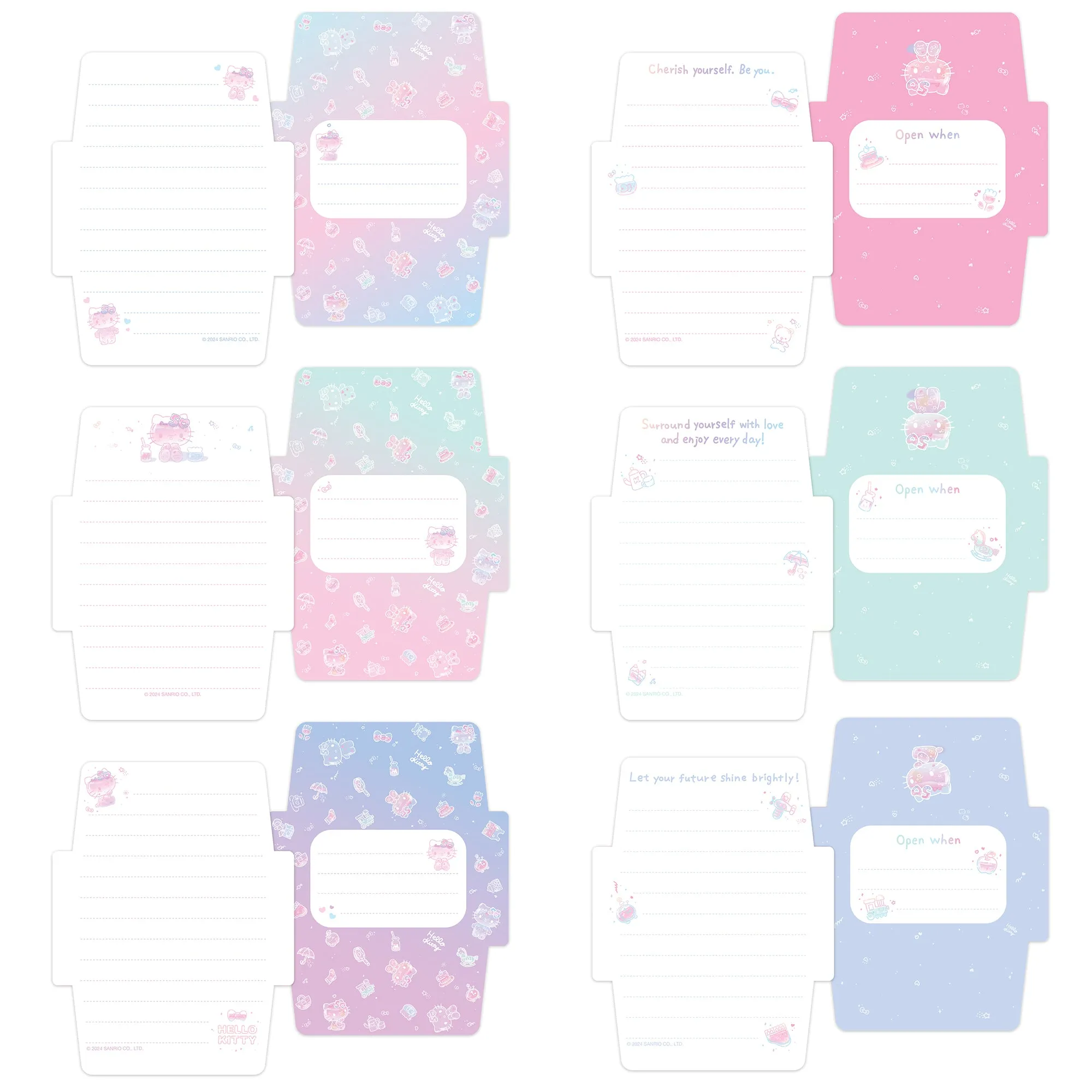 Hello Kitty x Studio Oh! 50th Anniversary Mini Note Cards and Sticker Set SANRIO