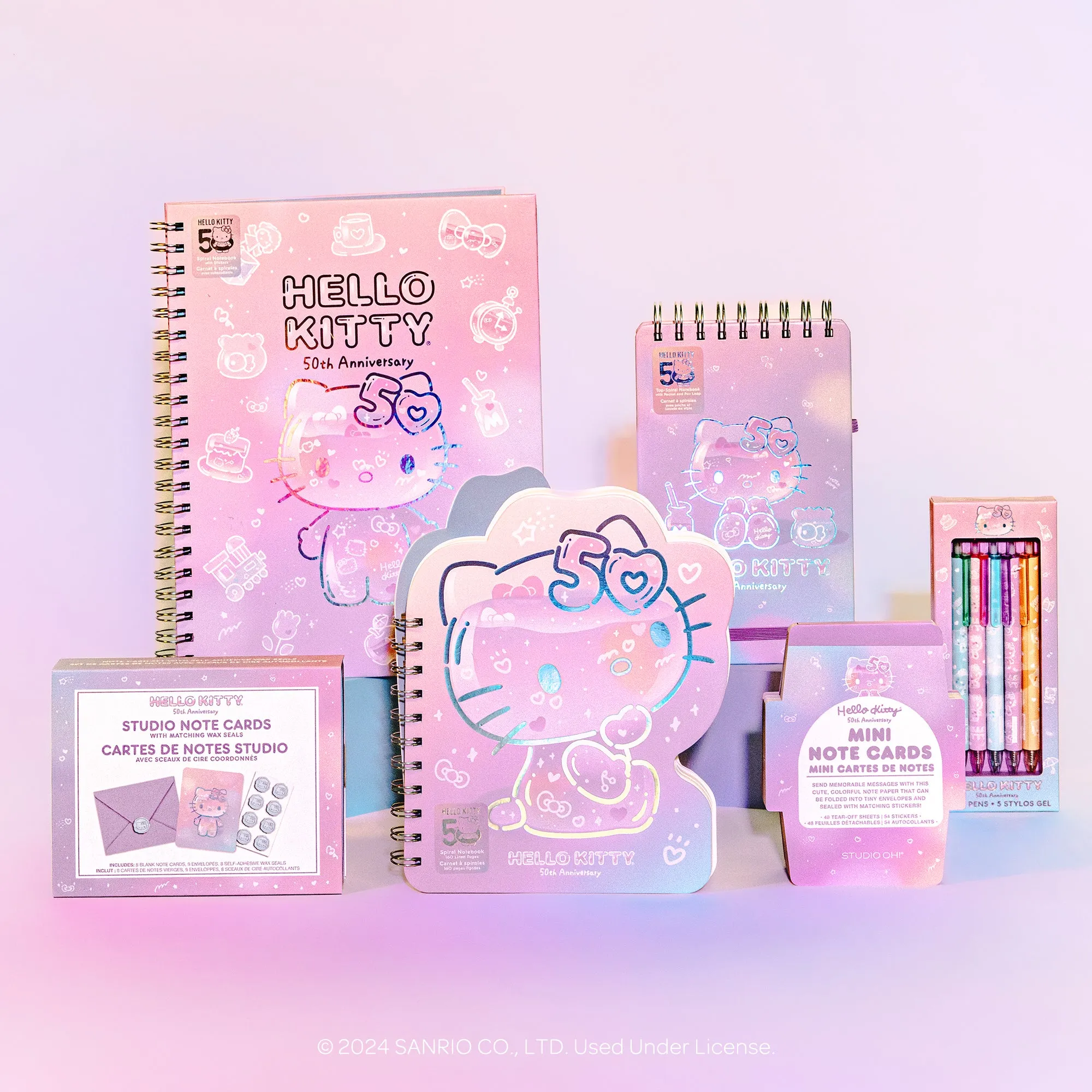 Hello Kitty x Studio Oh! 50th Anniversary Mini Note Cards and Sticker Set SANRIO