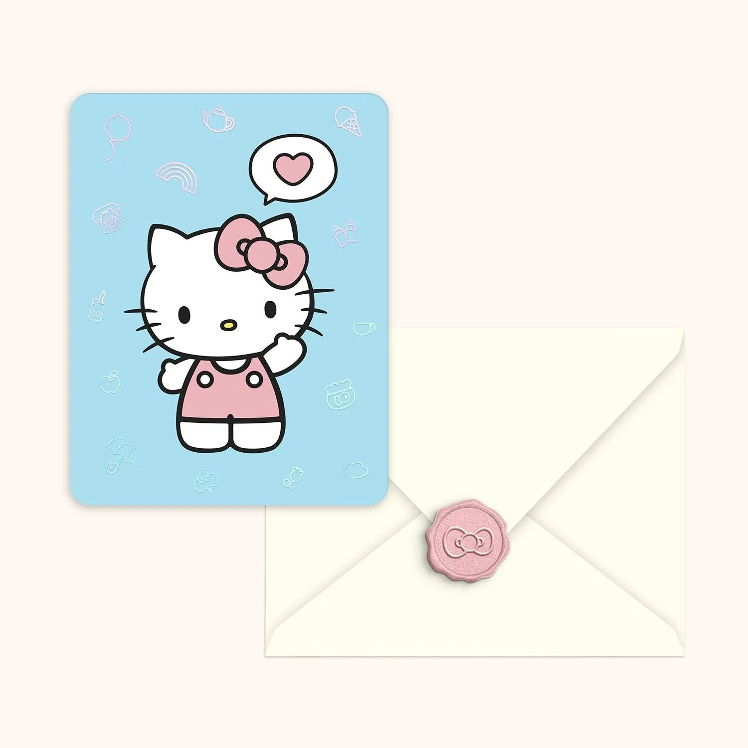 Hello Kitty x Studio Oh! Classic Pink 25-Pc Note Cards & Wax Seals Set SANRIO
