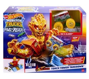 Hot Wheels - Monster Trucks Power Smashers 5 Alarms Tower Playset