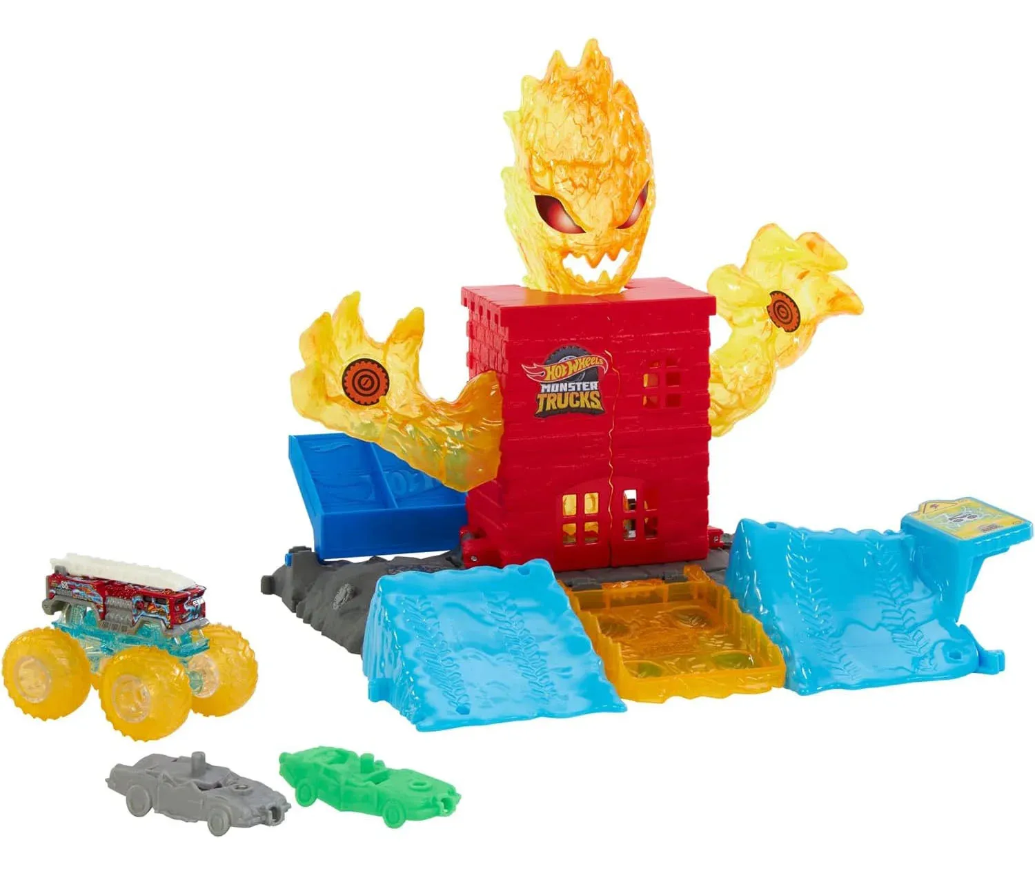 Hot Wheels - Monster Trucks Power Smashers 5 Alarms Tower Playset