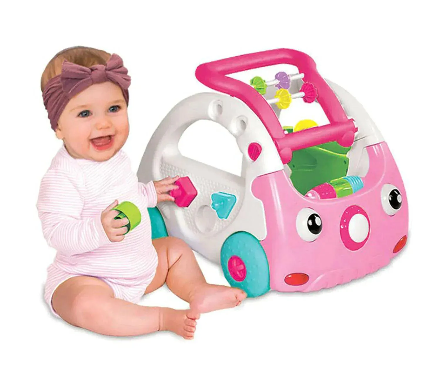 Infantino 3-in-1 Senso Discovery Car, Pink