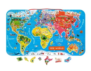 Janod Magnetic World Map Puzzle