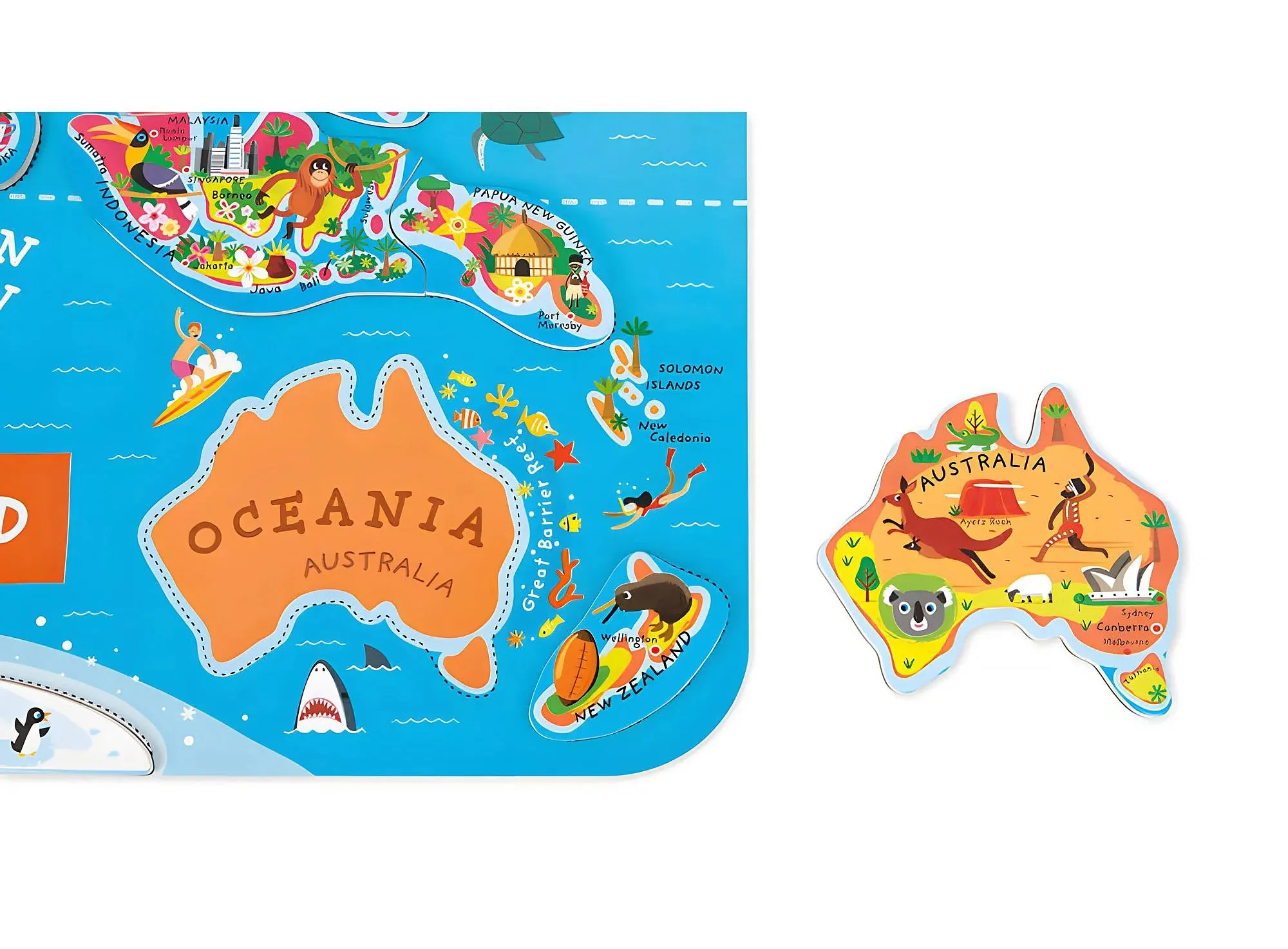 Janod Magnetic World Map Puzzle