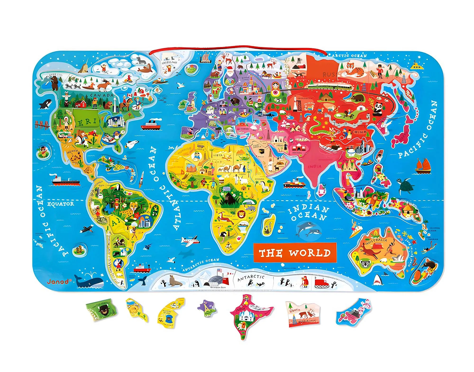Janod Magnetic World Map Puzzle