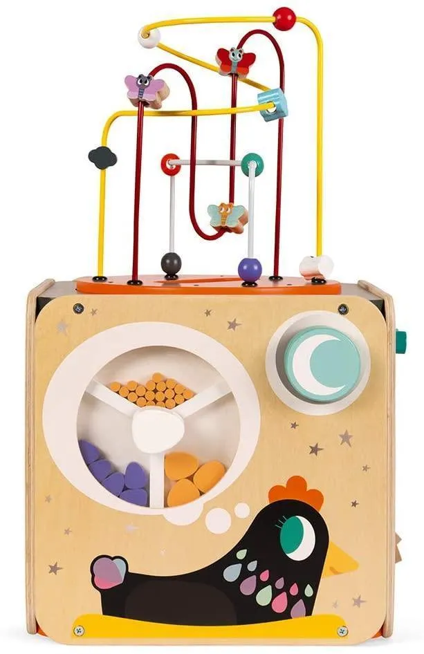 Janod Multi-Activity Wooden Looping Cube Toy