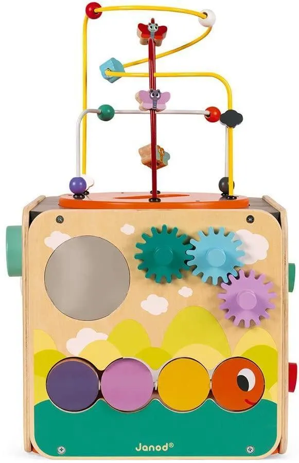 Janod Multi-Activity Wooden Looping Cube Toy