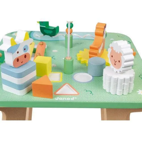 Janod Pretty Meadow Wooden Activity Table