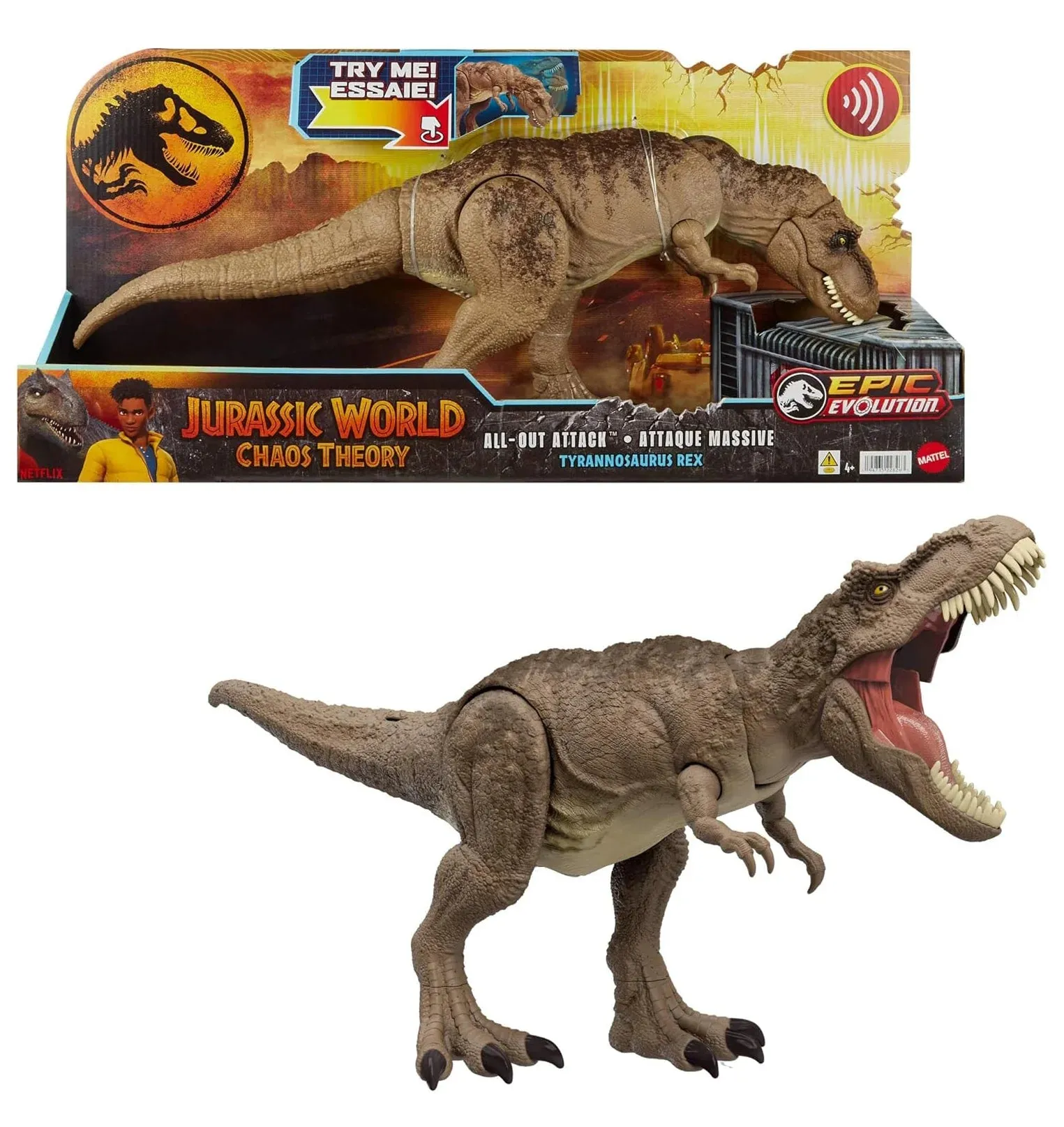 Jurassic World: Chaos Theory Netflix - All-Out Attack Tyrannosaurus Rex Dinosaur
