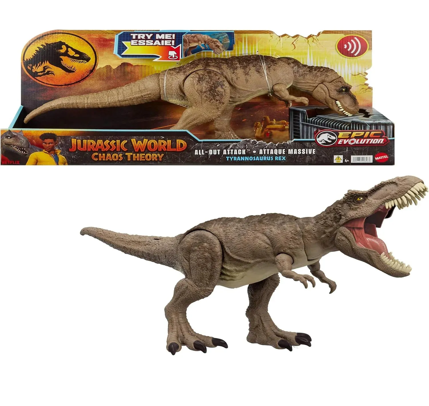 Jurassic World: Chaos Theory Netflix - All-Out Attack Tyrannosaurus Rex Dinosaur