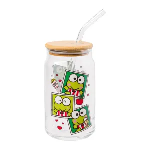 Keroppi Snacks Bamboo Lidded Glass Tumbler SANRIO