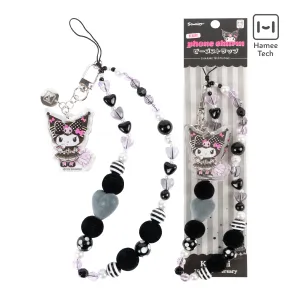 Kuromi 20th Anniversary Beaded Charm Mobile Phone Wrist Strap SANRIO