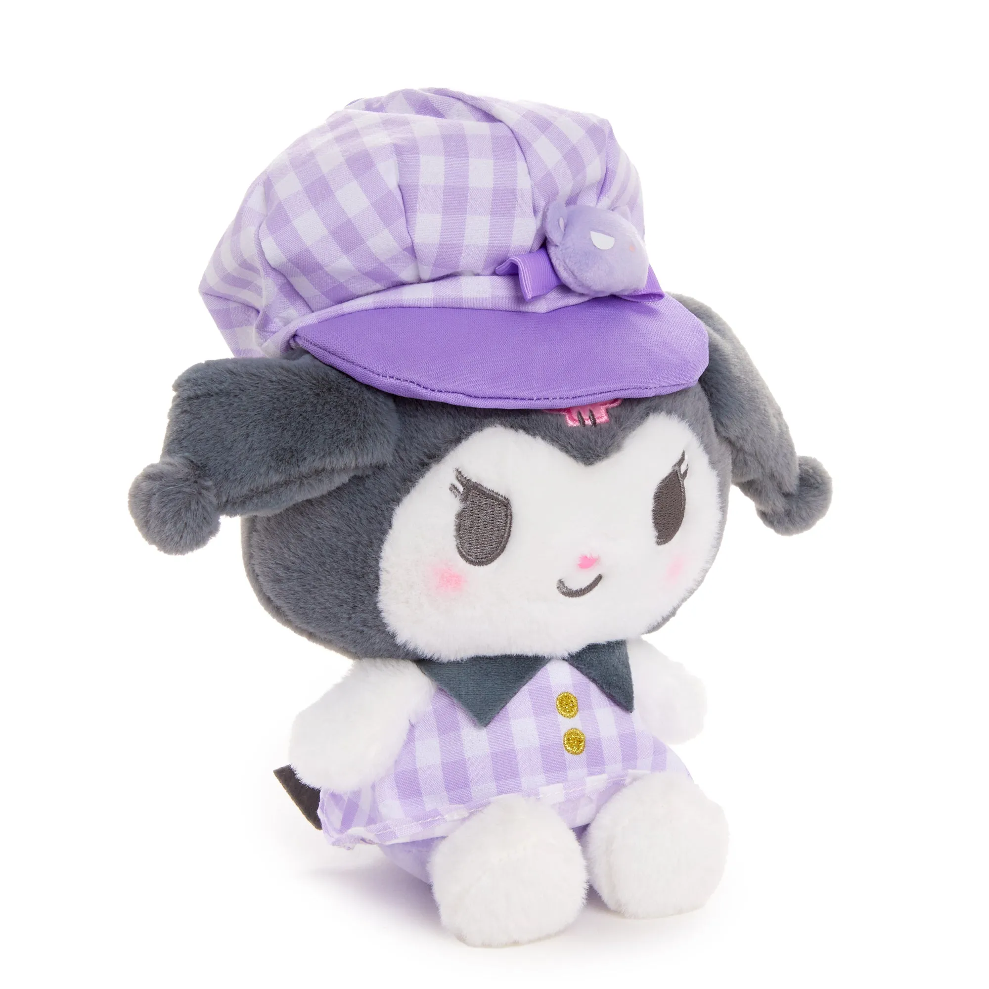 Kuromi 8" Plush (Gingham Cap Series) SANRIO