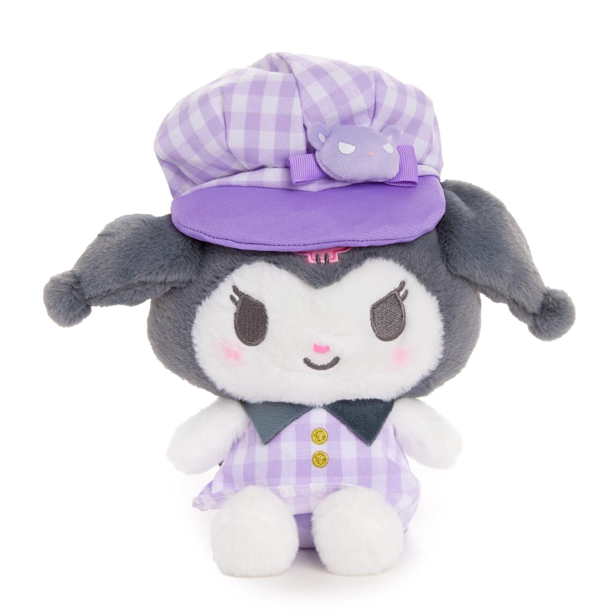 Kuromi 8" Plush (Gingham Cap Series) SANRIO