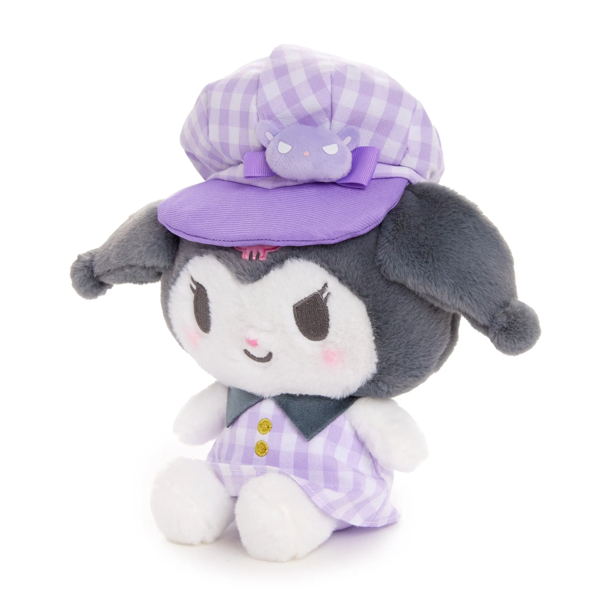 Kuromi 8" Plush (Gingham Cap Series) SANRIO