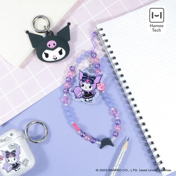Kuromi Beaded Charm Mobile Phone Wrist Strap (Lolita Version) SANRIO